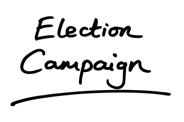 Election Campaign Handwritten White Background — Stock Photo, Image