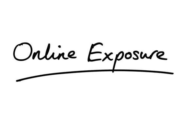 Online Exposure Handwritten White Background — Stock Photo, Image