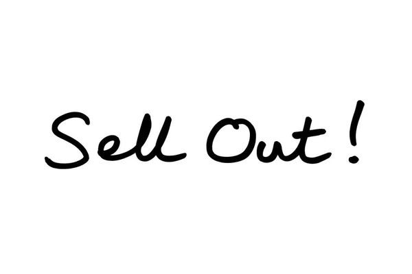 Sell Out Handwritten White Background — Stock Photo, Image