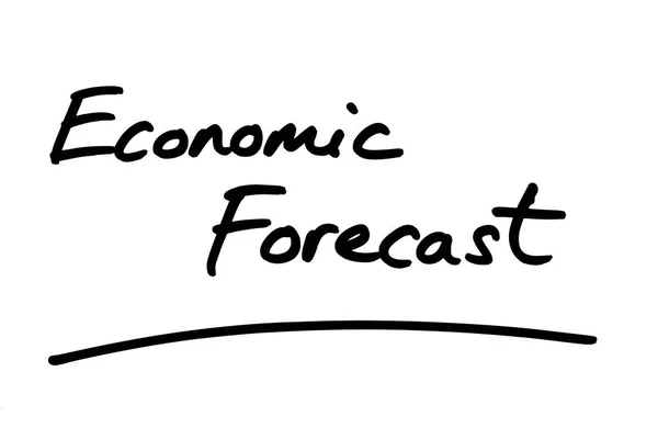 Economic Forecast Handwritten White Background — Stock Photo, Image