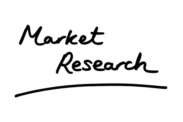 Market Research Handwritten White Background — Stock Photo, Image