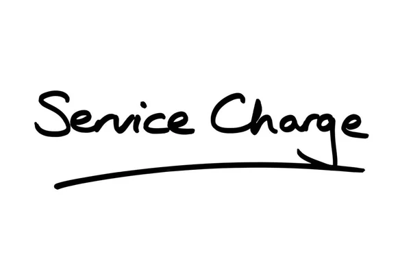Service Charge Handgeschreven Een Witte Achtergrond — Stockfoto