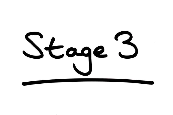 Stage Handwritten White Background — Stock Photo, Image