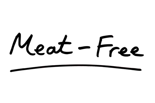 Meat Free Handwritten White Background — Stock Photo, Image