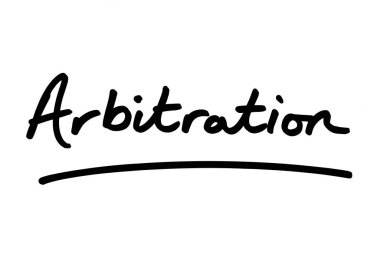 Beyaz arkaplana elle yazılmış Tahkim sözcüğü.