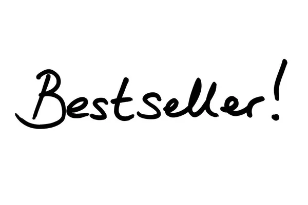 Bestseller Ručně Napsaný Bílém Pozadí — Stock fotografie