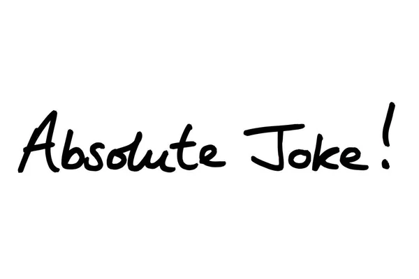 Absolute Joke Handwritten White Background — Stock Photo, Image