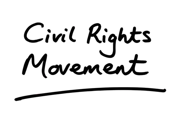Κίνημα Πολιτικών Δικαιωμάτων Χειρόγραφο Λευκό Φόντο — Φωτογραφία Αρχείου