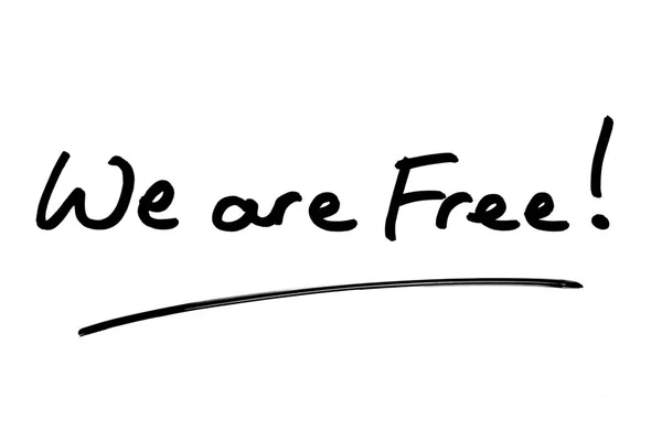 Somos Libres Escrito Mano Sobre Fondo Blanco — Foto de Stock