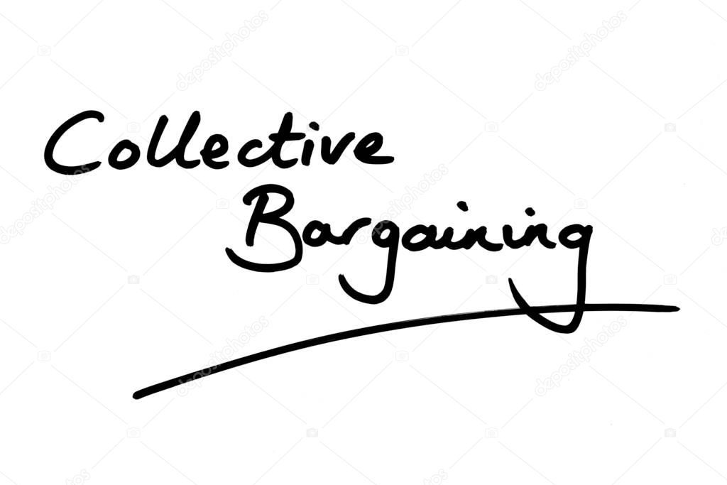 Collective Bargaining handwritten on a white background.