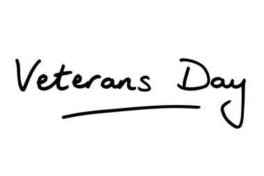 Gaziler Günü 'nün beyaz arka planda el yazısı.