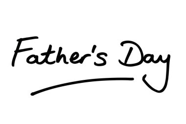 Beyaz arkaplana Babalar Günü yazıldı.