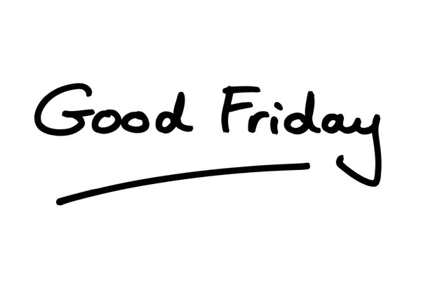 Good Friday Handwritten White Background — Stock Photo, Image