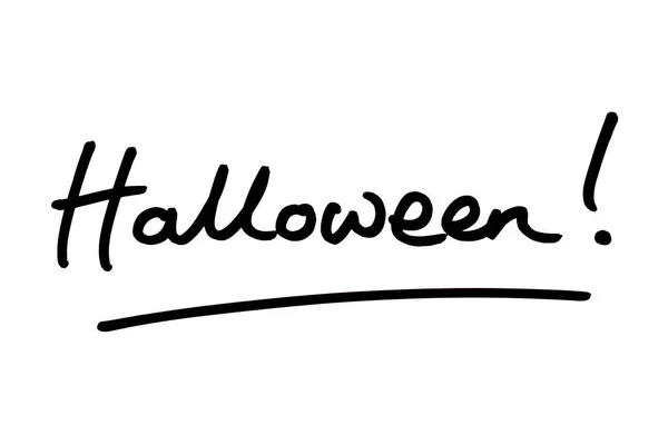 Halloween Hnadwritten Białym Tle — Zdjęcie stockowe