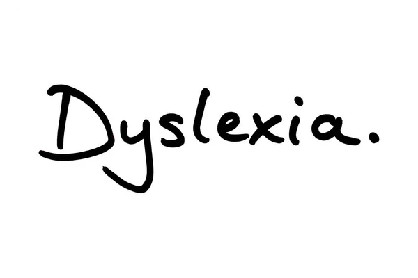 Dyslexia Handwritten White Background — Stock Photo, Image