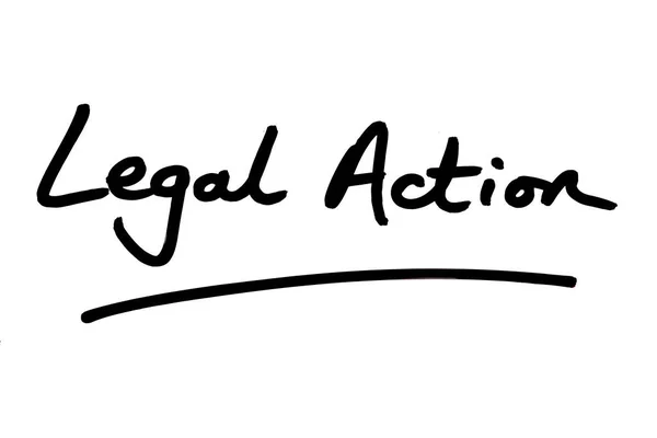 Legal Action Handwritten White Background — Stock Photo, Image