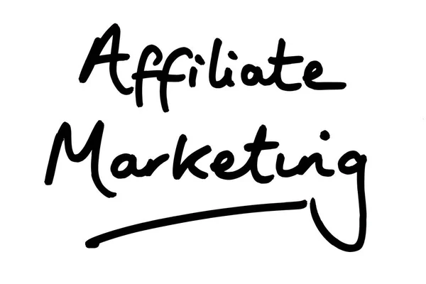 Affiliate Marketing Handwritten White Background — Stock Photo, Image