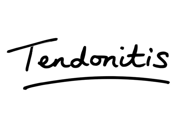 Tendonitis Handwritten White Background — Stock Photo, Image