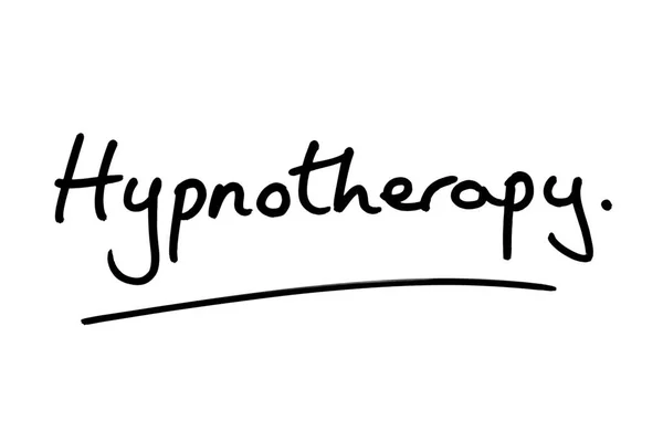 Hynotherapie Handgeschreven Een Witte Achtergrond — Stockfoto