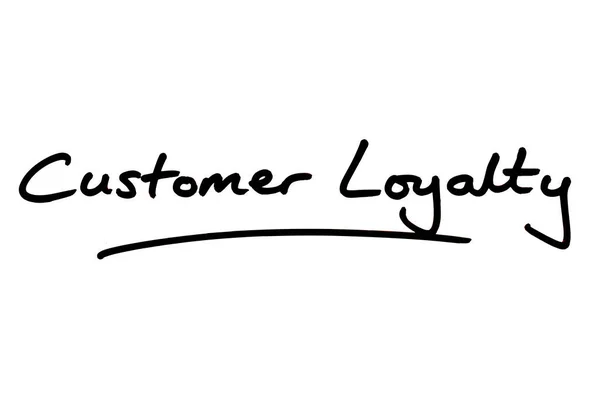 Customer Loyalty Handwritten White Background — Stock Photo, Image
