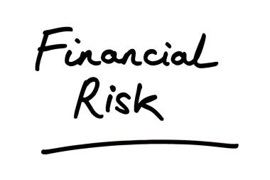 Beyaz bir arkaplanda mali Risk el yazısı.