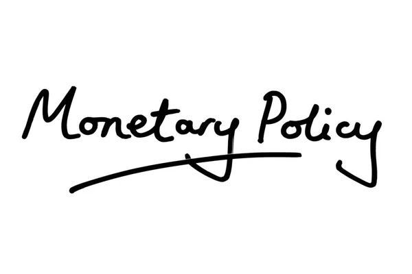 Política Monetaria Escrita Mano Sobre Fondo Blanco —  Fotos de Stock