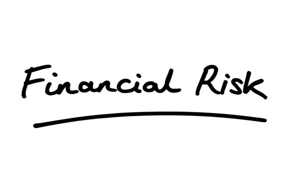 Fehér Alapon Kézzel Írt Pénzügyi Kockázat — Stock Fotó