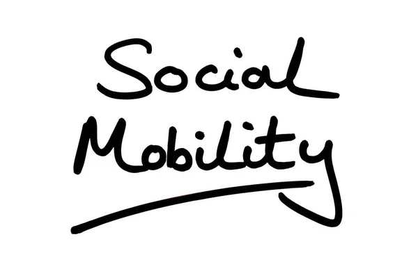 Social Mobility Handwritten White Background — Stock Photo, Image