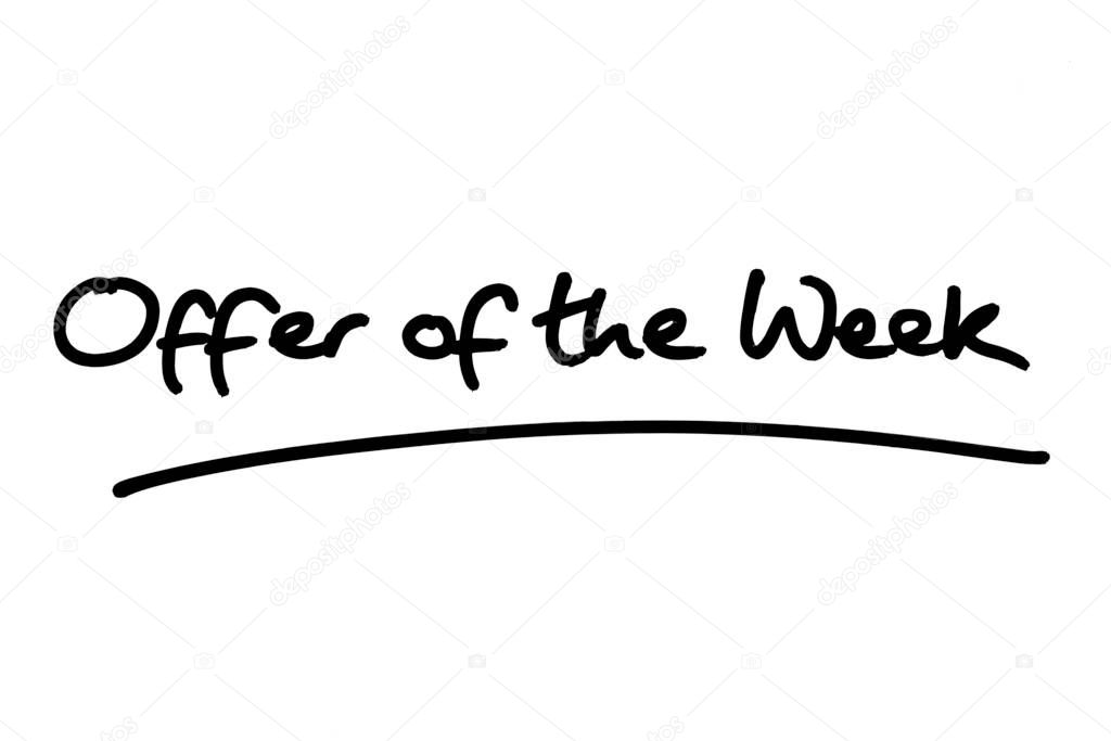 Offer of the Week handwritten on a white background.