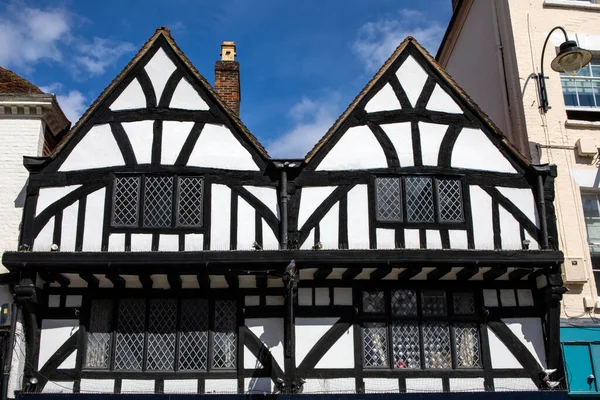 Ein Wunderschönes Fachwerkhaus Aus Der Tudor Ära Der Stadt Salisbury — Stockfoto