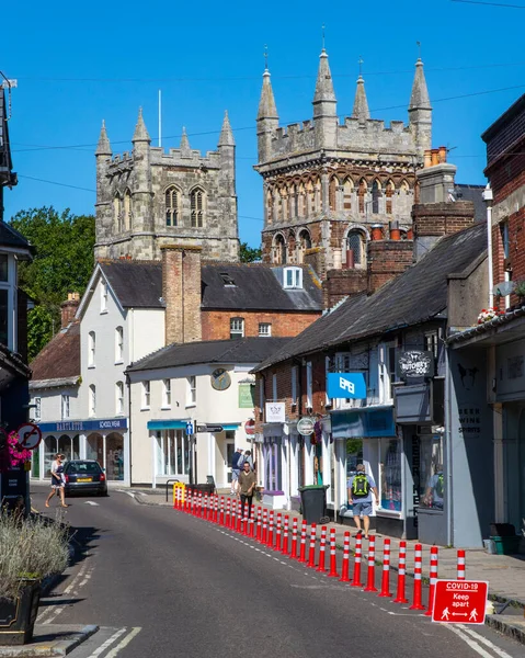 Dorset Reino Unido Agosto 2020 Vista Largo East Street Histórica — Foto de Stock