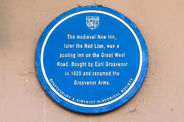 Dorset Royaume Uni 1Er Août 2020 Une Plaque Bleue Soulignant — Photo