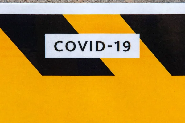 Крупный План Covid Знаке Лондоне Великобритания — стоковое фото