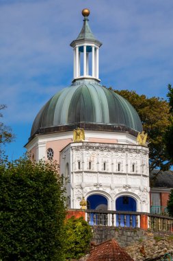 A view of the stunning Dome in the village of Portmeirion in North Wales, UK. clipart
