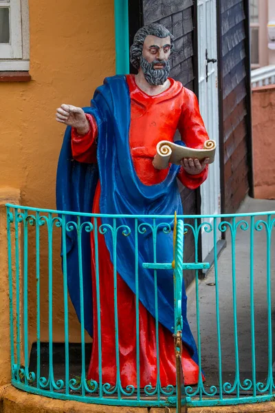 Portmeirion Wales September 2020 Staty Sankt Peter Belägen Utsidan Toll — Stockfoto