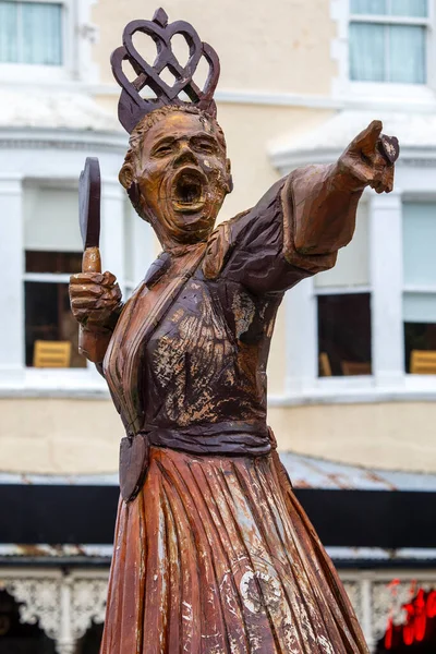 Лландудно Уэльс Сентября 2020 Года Статуя Королевы Сердец Персонажа Истории — стоковое фото