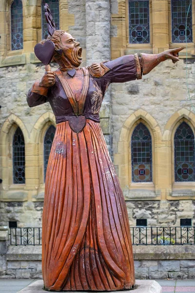 Llandudno Galles Settembre 2020 Una Statua Della Regina Cuori Personaggio — Foto Stock