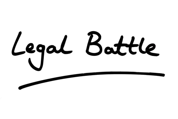 Legal Battle Handwritten White Background — Stock Photo, Image