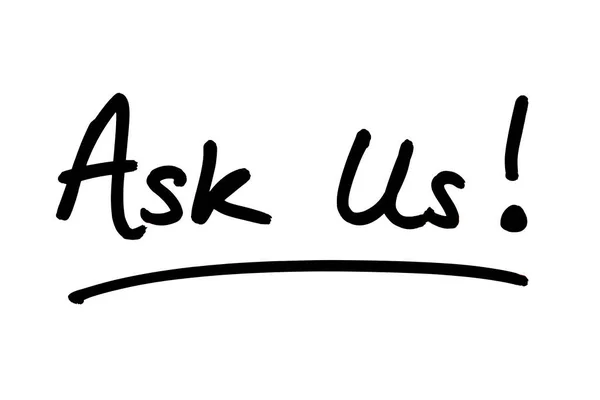 Ask Handwritten White Background — Stock Photo, Image