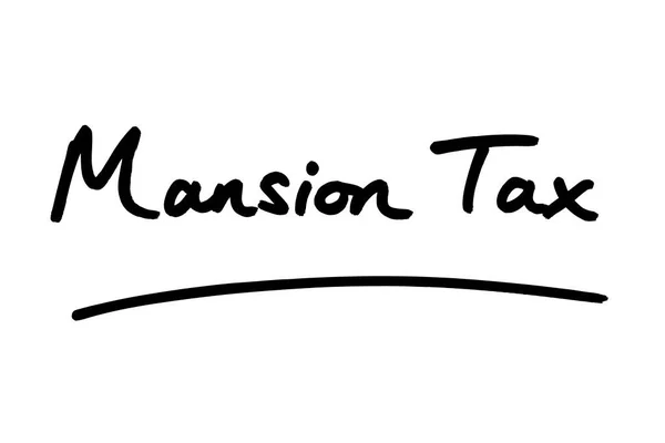 Maison Taxe Manuscrite Sur Fond Blanc — Photo