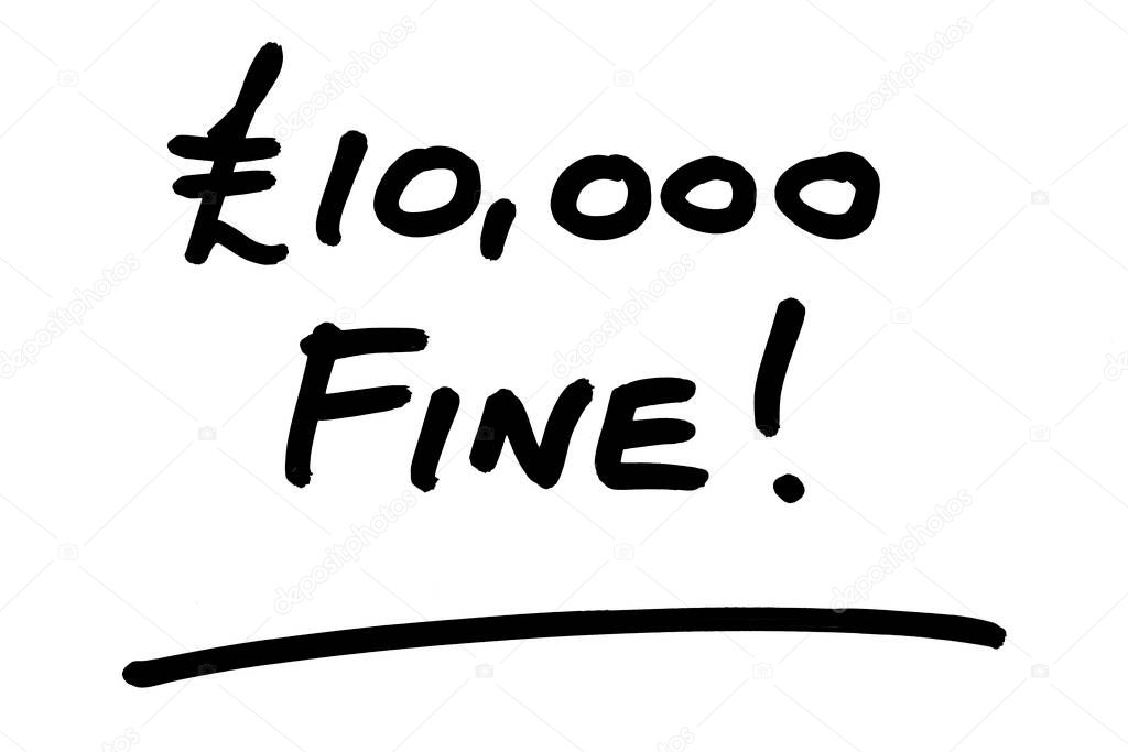 10000 FIINE handwritten on a white background.