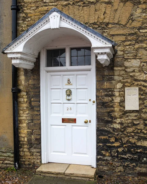 Oxfordshire October 3Rd 2020 Front Door Cromwells House Woodstock Oxfordshire — Stock Photo, Image
