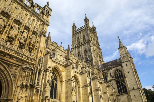 Pohled Historickou Gloucesterskou Katedrálu Městě Gloucester Velká Británie — Stock fotografie