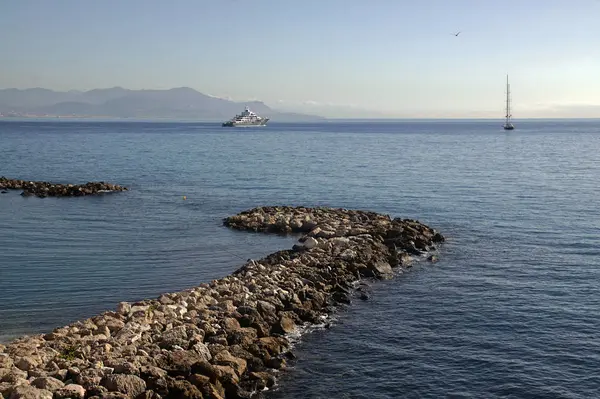 Veduta Nizza Dall Argine Ammiraglio Grasse Antibes — Foto Stock