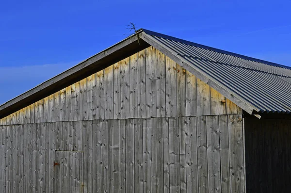 Das Dach und die bewaldete Wand — Stockfoto