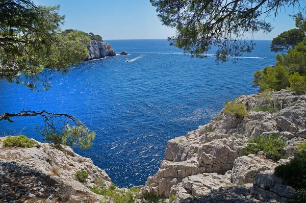 Recreo Acuático Parque Nacional Calanques Departamento Bouches Rhone Francia —  Fotos de Stock