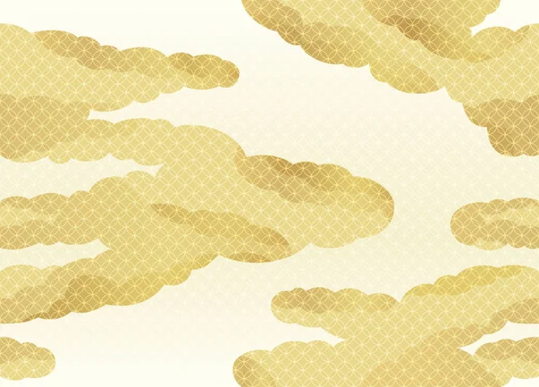 Patrón Nubes Sin Costura Estilo Tradicional Japonés Ilustración Vectorial Repetible — Vector de stock