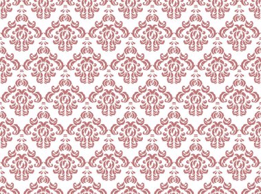 Vintage Dikişsiz desen Şam, illüstrasyon vektör. Yatay ve dikey olarak tekrarlanabilir.