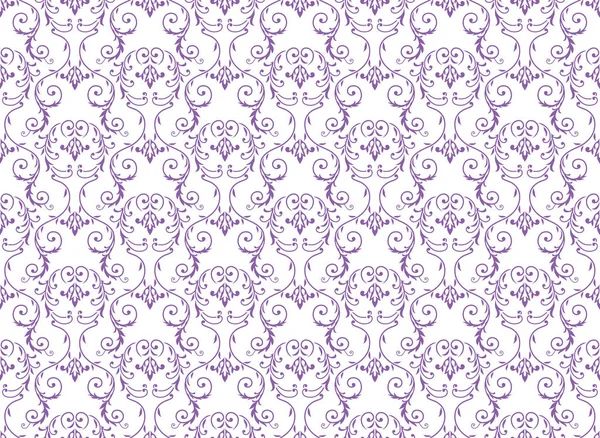 Damask Vintage Seamless Patterns Vector Illustration Horizontally Vertically Repeatable — Stock Vector
