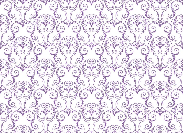 Damask Vintage Naadloze Patronen Vector Illustratie Horizontaal Verticaal Herhaalbare — Stockvector